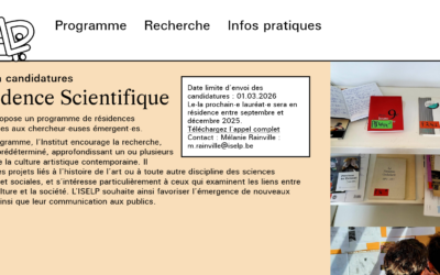 Appel à candidatures : ISELP Résidence Scientifique