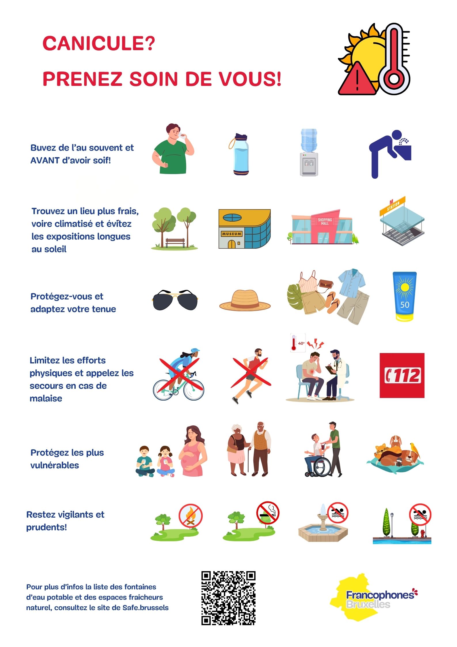 Actions à faire en cas de canicule
